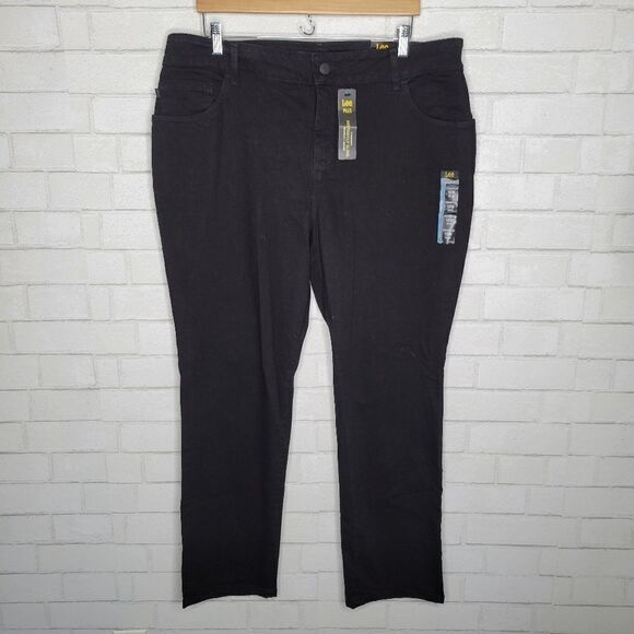 Lee Black Straight Leg Jeans - Picture 1 of 5